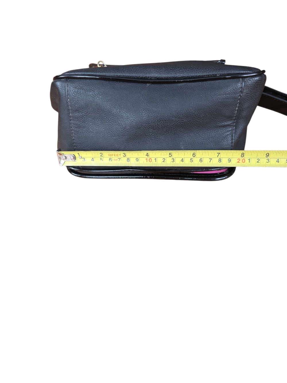 Betsey Johnson Black Crossbody Phone Novelty Bag with Pink/Red Dial Accents - Picture 4 of 10